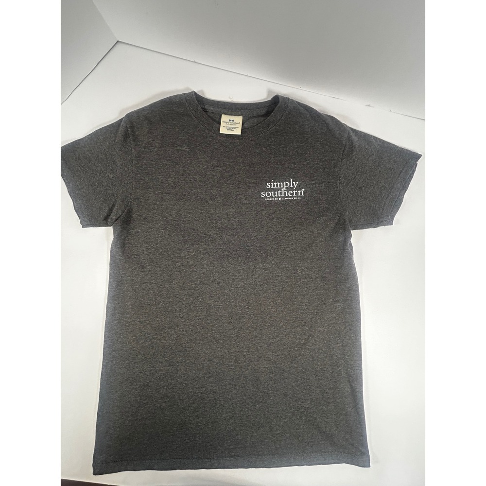 Simply Southern Collection Women's Graphic T-Shirt Top Tee Heather Gray Small